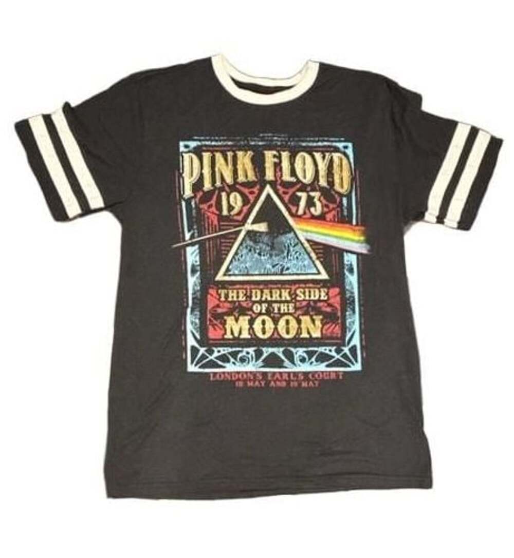 Liquid Blue Pink Floyd Dark Side Of The Moon Jersey T-Shirt Size L